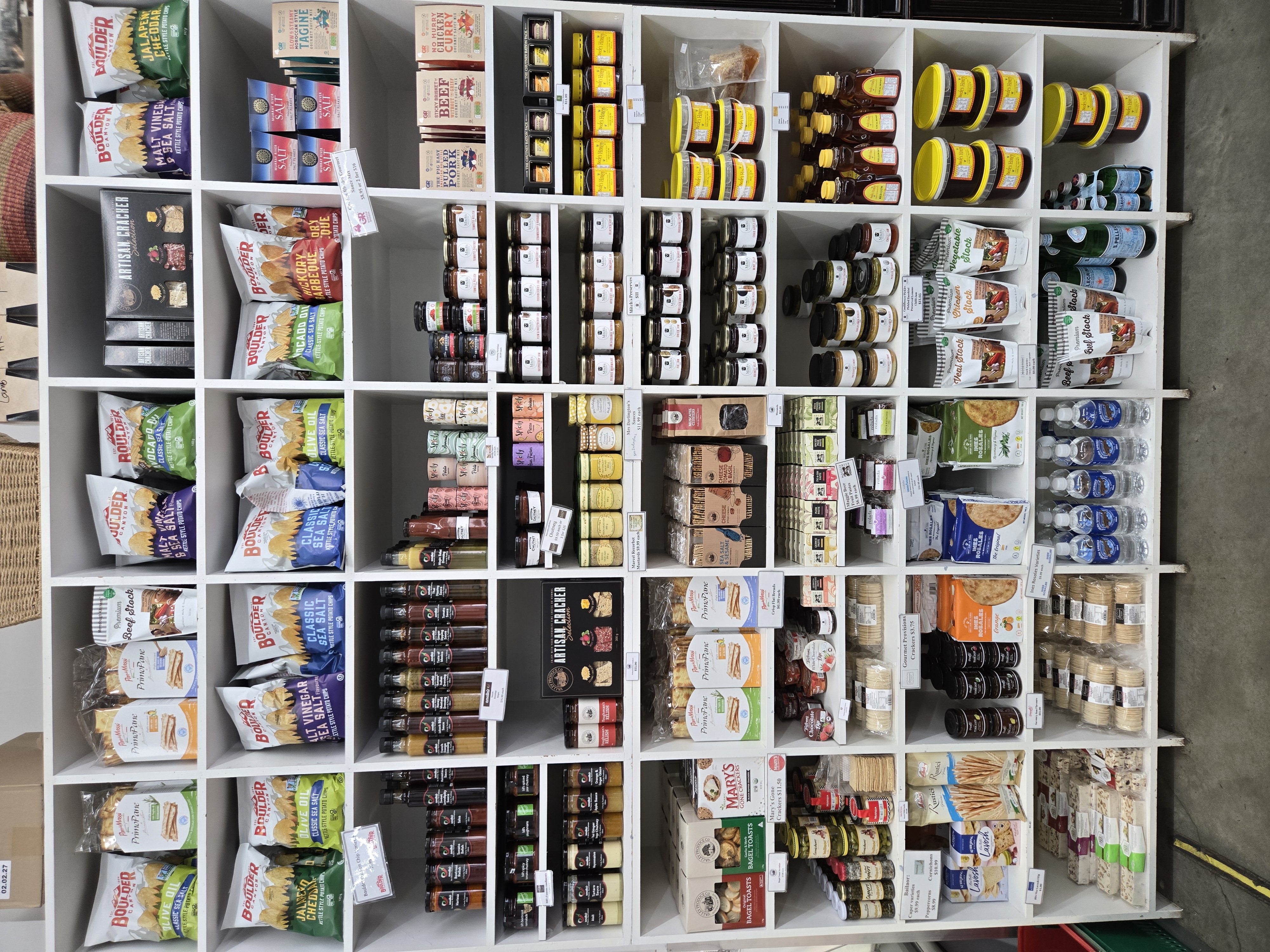Selection of meats, cheeses and produce